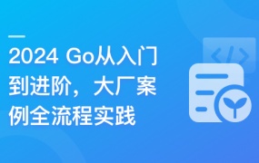 Go从入门到进阶,大厂案例全流程实践