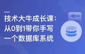 技术大牛成长课,从0到1带你手写一个数据库系统